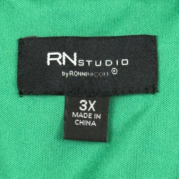 R.N Studio By Ronni Women's Pullover Lined Green Eyelet Dress Size 3X NWT $99.00 - Picture 10 of 12